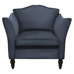 Duresta Vaughan Armchair, Umber Leg Canterbury Linen Navy